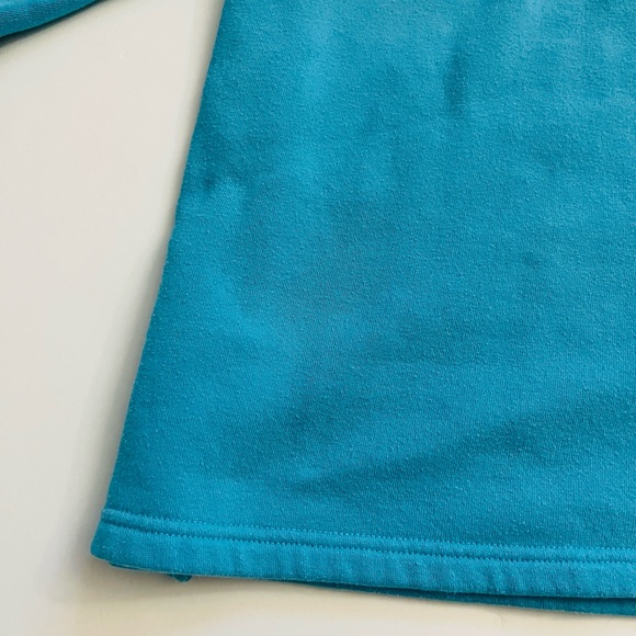 Quacker Factory Vintage Beach Chair Two Sided Sweatshirt Light Blue Size Small - Picture 10 of 12